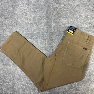 Jachs New York Mens Straight Fit 5-Pocket Flex Waistband Pants Tan 32x29 NEW
